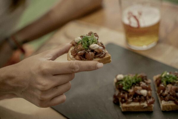 Tapa gourmet del restaurante DUNNA en Tarifa
